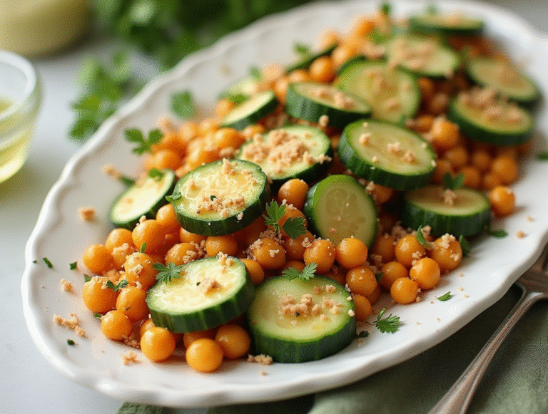 The Perfect Chickpea Cucumber Feta Salad: A 10-Minute Mediterranean Dream