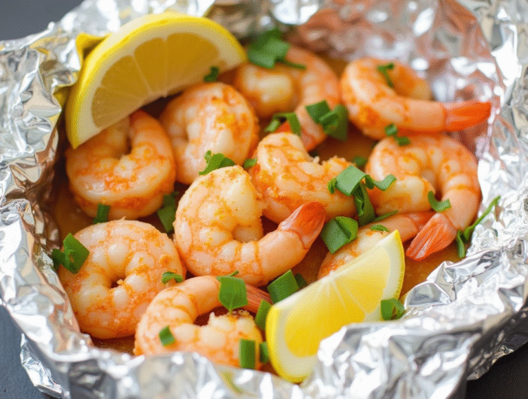 Grilled Shrimp Boil in Foil Packets – Easy Shrimp Recipe!