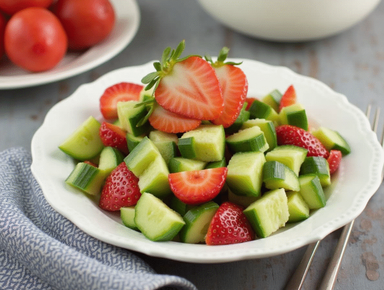 The Perfect Strawberry Cucumber Feta Salad (Ready in 10 Minutes!)