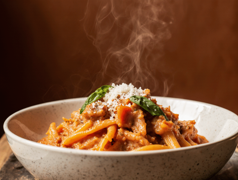 The Secret to Perfect Roasted Red Pepper Pasta Sauce (High-Protein Recipe)