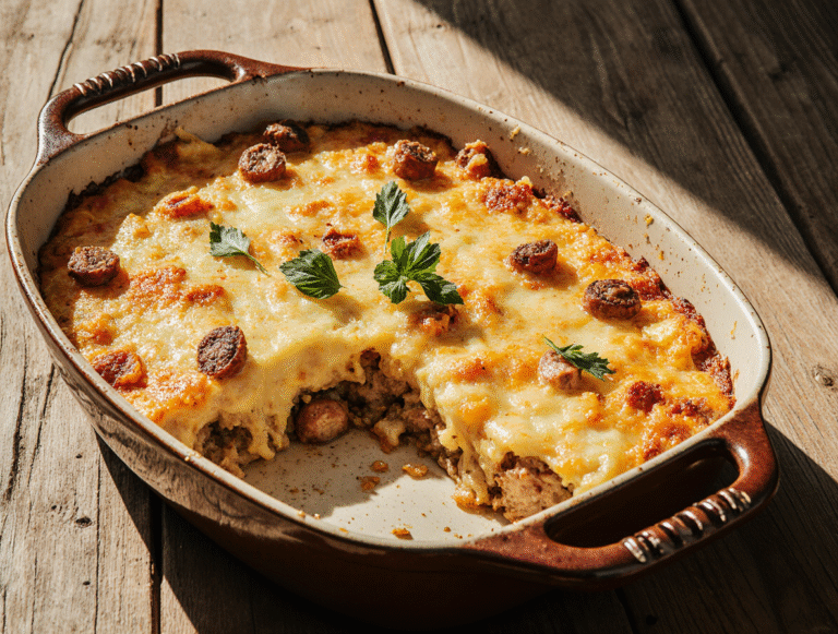 The Perfect Sausage and Egg Casserole Without Bread (Easy 30-Minute Recipe)