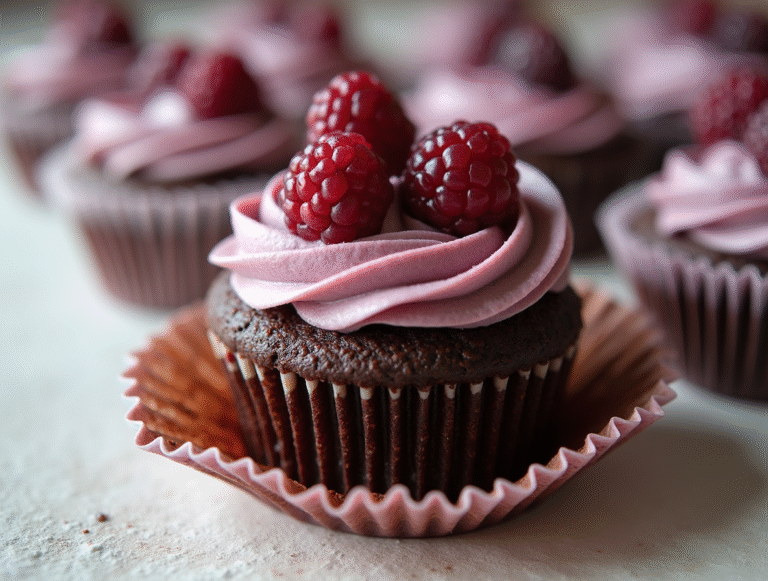 The Secret to Perfect Chocolate Cupcakes with Blackberry Buttercream (Vegan Recipe)