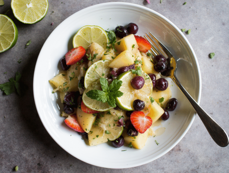 The Secret to Perfect Honey Lime Fruit Salad (Paleo & Vegan Recipe)