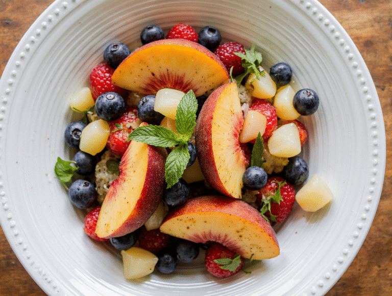 How to Make the Perfect Peach Berry Fruit Salad: A Summer Favorite